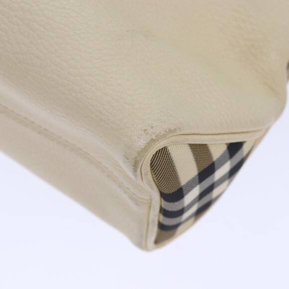 Burberry Shoulder Bag Leather Cream Silver - Picture 15 of 16